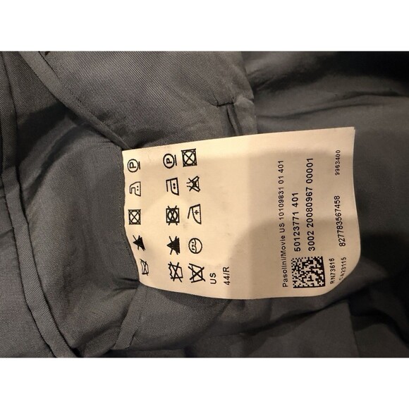 Rare Vtg Hugo Boss Blazer Mens 44R Black Two Button Suit Jacket Classic $700 - Picture 13 of 16